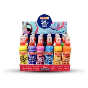 CAMEL Fluid Acrylic Colour Paints ,  Multicolors - 50 ml each tube