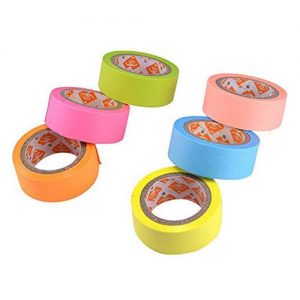 Neon Color Adhesive Paper Tapes for Art and Craft , Decorative Purposes