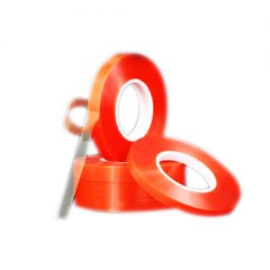 10 mm Double Sided Red Polyester Strong Acrylic Adhesive Clear Tape