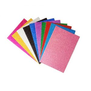 A5 Coloured Glitter Sheets for Craft (Pack of 20 Assorted Color Sheets)