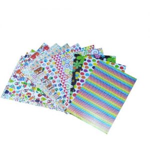 A4 Printed Decoration Sheets Multi color for Craft, (Pack of 12 Sheets)