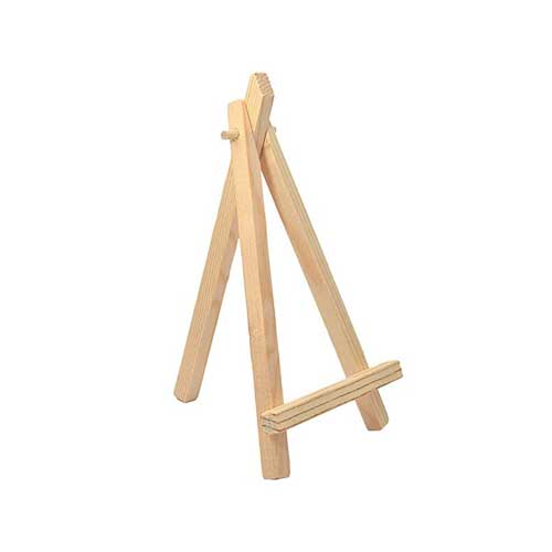 NUOBESTY 2Pcs Frame Wooden Easel Mini Triangle Rack Photo Painting Display Portable Tripod Holder Stand 