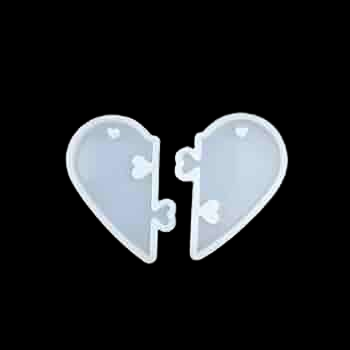 Broken Heart Silicone Mould | Pendant Mould | Resin Mould | Resin Material - Image 4