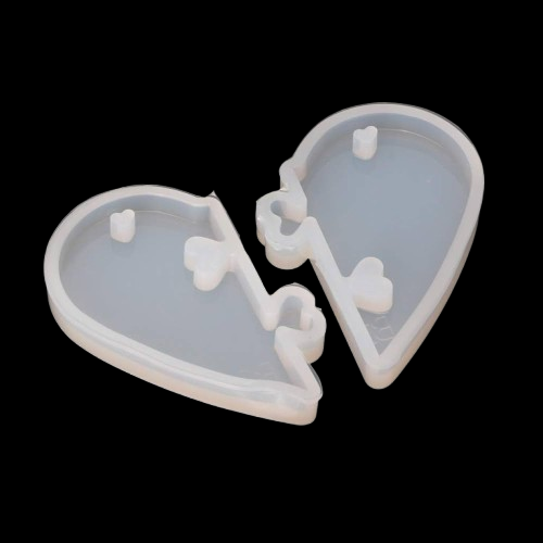 Broken Heart Silicone Mould | Pendant Mould | Resin Mould | Resin Material