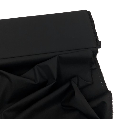 Poplin Cloth 1 Metre Black | Smooth, Lightweight Fabric for Dressmaking | Embroidery Cloth | Hoop Cloth - Image 2