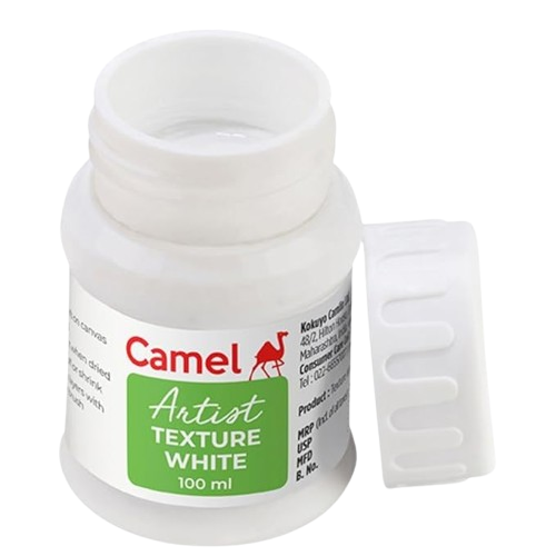 Camel Texture White Paint 100ml – Acrylic Medium for Textured Artwork
