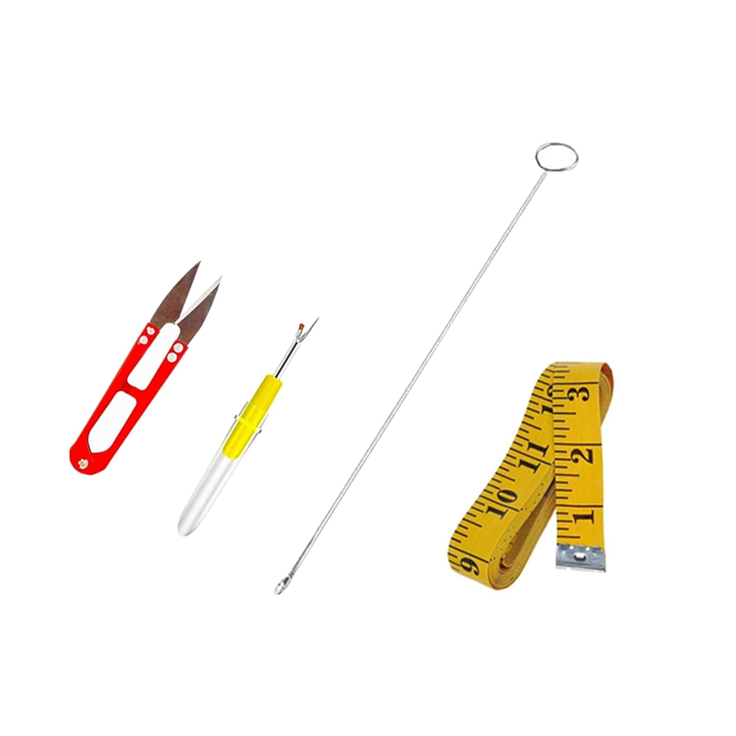 Tailoring Tool Combo | Loop Tuner - Thread Cutter - Seam Ripper - Measuring Tape