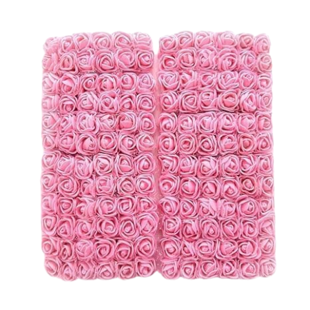 Pink Artificial Foam Rose Flowers – Bunch for Wedding Decoration & Craft Work