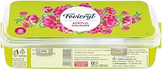 Fevicryl Acrylic Colours Pack of 10 – Multi-Surface Painting & Craft Colours