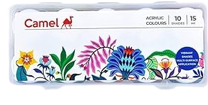 Camel Kokuyo Fabrica Acrylic Ultra Color Set – 10 Shades x 15ml Bottles