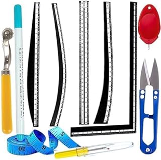 Tailoring & Sewing Tool Combo Set | French Curves, Measuring Tape, Tracing Wheel, Seam Ripper & More