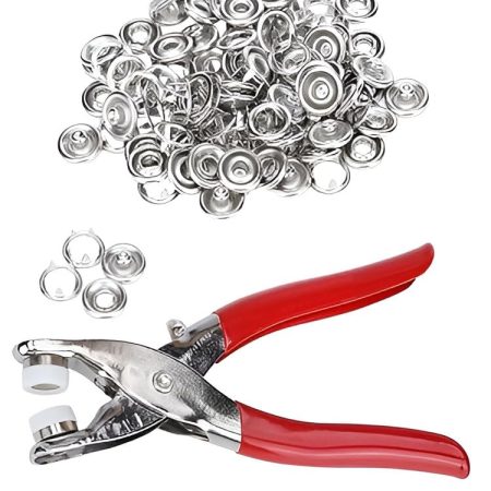 Premium Snap Buttons Kit –  Metal Fasteners with Hand Press Pliers Tool |  Kids & Adult Clothes, Sewing & DIY Craft