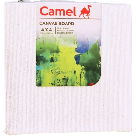 Camel Camlin Kokuyo Canvas Board – 4" x 4", 3 Pc