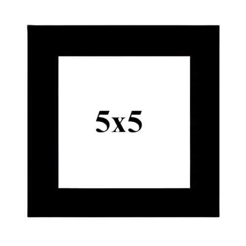 5x5 Inch Black Photo Frame | Stylish Square Frame for Photos & Artwork