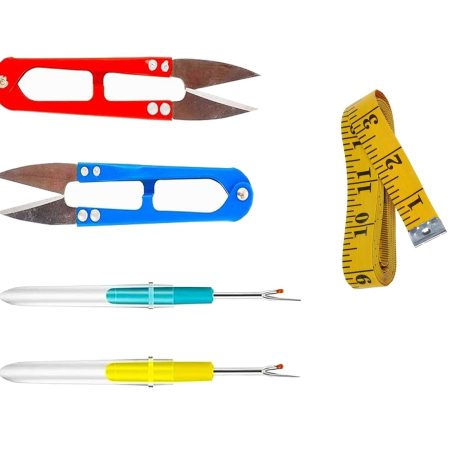 Tailoring Combo Set | 2pcs Thread Cutter - 1 Measuring Tape - 2pcs Seam Ripper | Sewing & Stitching Tools