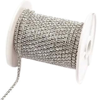 Silver Stone Chain Roll 5m – Embroidery Material for Aari Work- Craft , Jewelry & Decoration