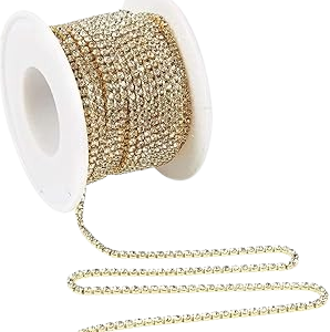White Stone Chain Roll 5m – Embroidery Material for Aari Work- Craft , Jewelry & Decoration