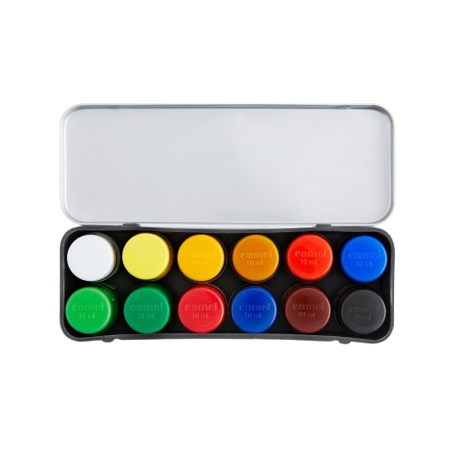 Camel Student Poster Color Set – 12 Shades x 10ml Bottles - Image 2