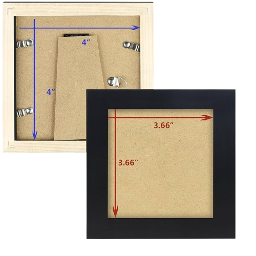 4 x 4 Black Decorative Photo Frame – Elegant Square Frame for Table & Wall - Image 3