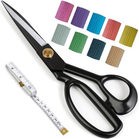 Tailor Scissors with Measuring Tape & Fabric Marking Chalks | Professional Tailoring & Sewing Kit