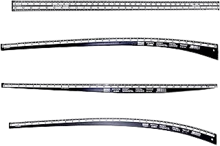 4-Piece Tailoring Ruler Set – Straight Scale, Hip Curve, Armhole Curve & Pattern Ruler – Sewing & Dressmaking Tools