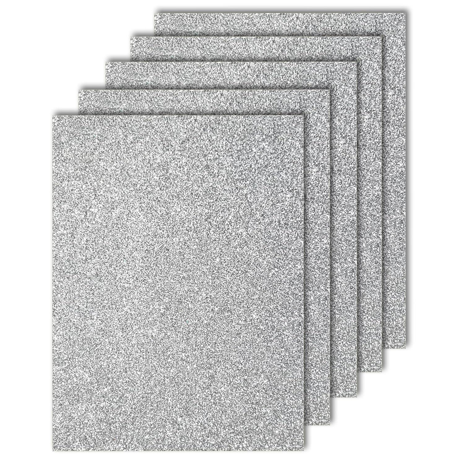 Glitter Foam Sheet Silver – 10pcs Pack | Sparkling Craft Sheets for DIY, School Projects & Decorations