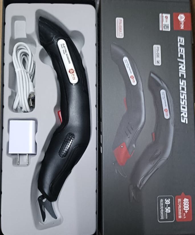 Rechargeable Electric Scissors – Cordless Fabric Cutter for Tailoring, Sewing & Craft Work