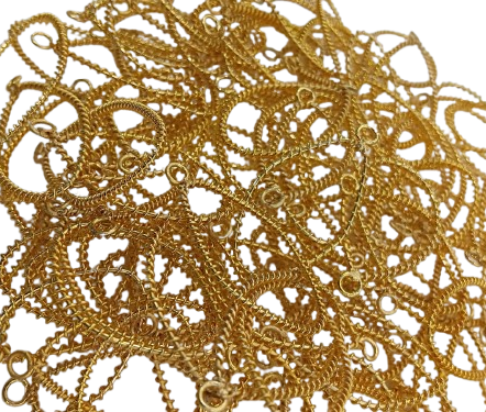 Earring Base - Textured Gold-Plated Teardrop Earring Connectors for Jewelry Making
