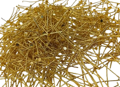 Earring Making - Gold-Plated Flat Head Pins for Jewelry Making – Wire Craft Findings