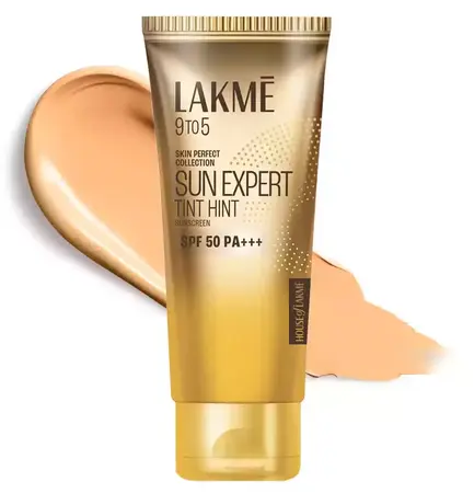 Lakme 9 to 5 Sun Expert Tint Hint Sunscreen SPF 50 PA+++ 18ml | Tinted UV Protection