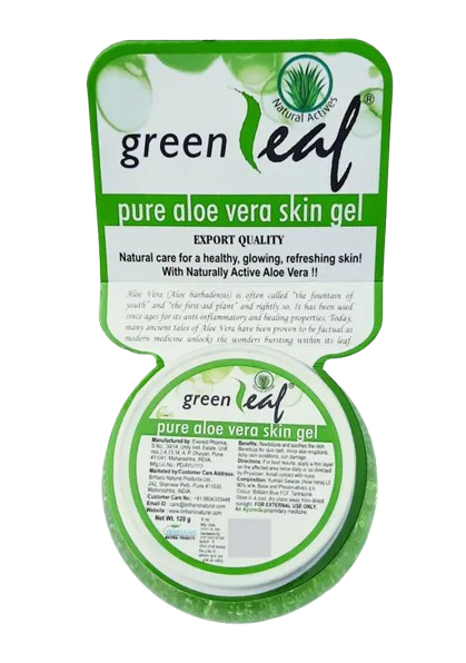 Green Leaf Pure Aloe Vera Skin Gel – 120g | Natural Moisturizer & Skin Soother - Image 3