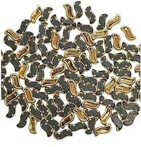 S Clip Stone | Gold Clip Stone – Designer Curve Shape Stones for Embroidery & Craft (2.5x7, 3x10 mm)