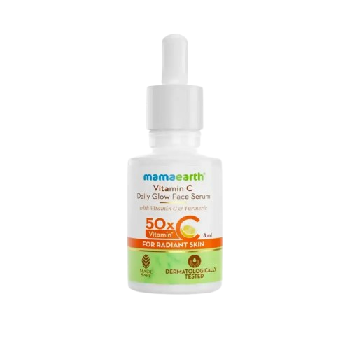 Mamaearth Vitamin C Daily Glow Face Serum 8ml | Radiant Skin with Vitamin C & Turmeric