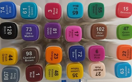 Touch Kucai 24-Color Dual Tip Alcohol Art Markers – Fine & Chisel Tip, Vibrant Colors, for Drawing, Sketching, and Adult Coloring
