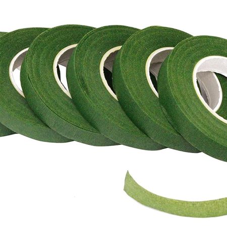 Green Floral Tape for Flower Making – Craft & Bouquet Wrapping Tape - 10 Pcs