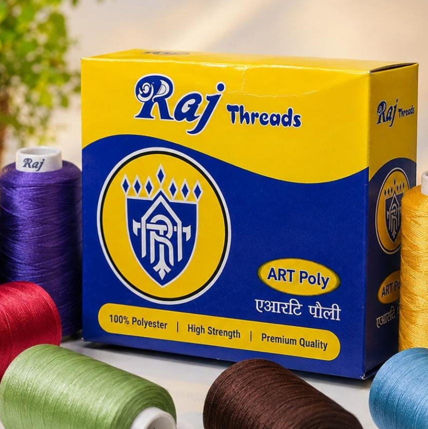 RAJ Thread 300M Sewing Thread – 25 Tubes Box | Polyester Sewing Thread - Image 2