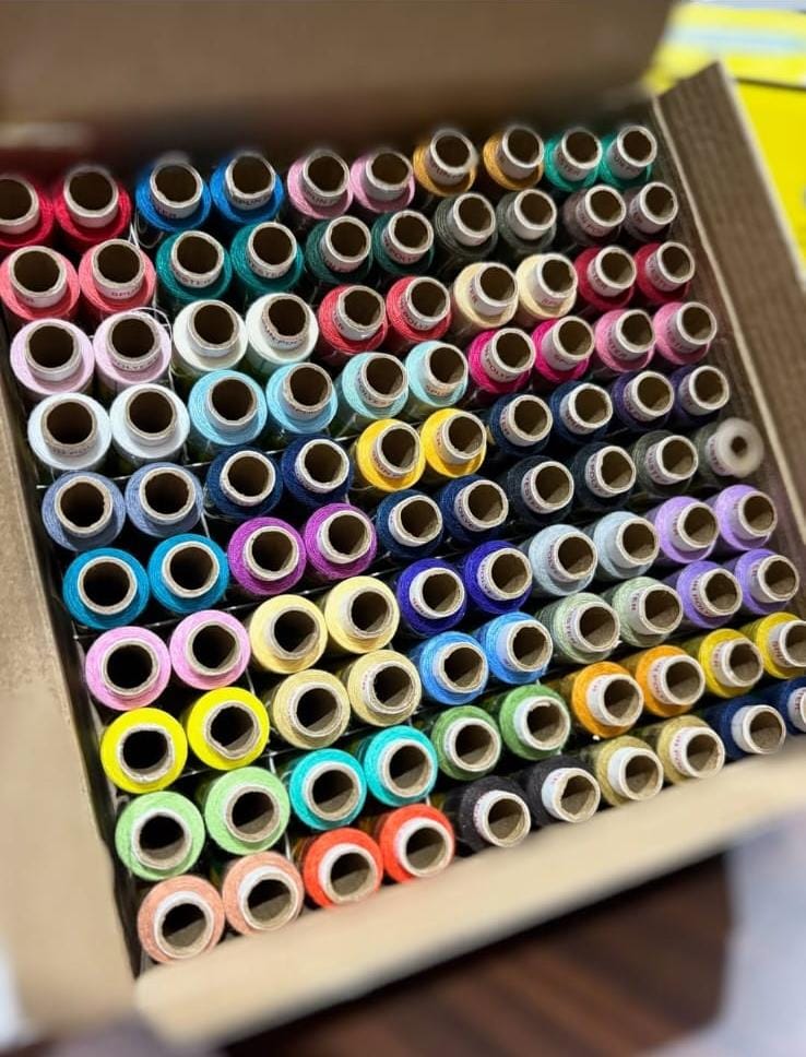 RAJ Thread 180M Sewing Thread – 100 Tubes Box | Multi Shade - Image 4